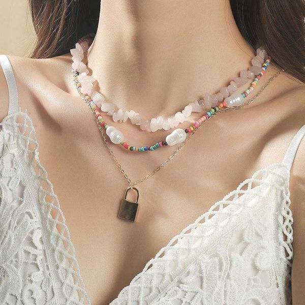 chokers women multilayer necklace pendant trendy vintage bohemia chain beaded lady jewelry charms gifts, Golden;silver
chokers women multilayer necklace pendant trendy vintage bohemia chain beaded lady jewelry charms gifts, Golden;silver