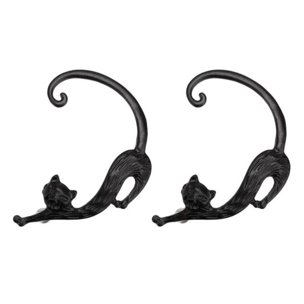 pair black retro earring punk cat design ear climber creative hook crawler jewelry decor accessory for woman girl stud, Golden;silver
pair black retro earring punk cat design ear climber creative hook crawler jewelry decor accessory for woman girl stud, Golden;silver