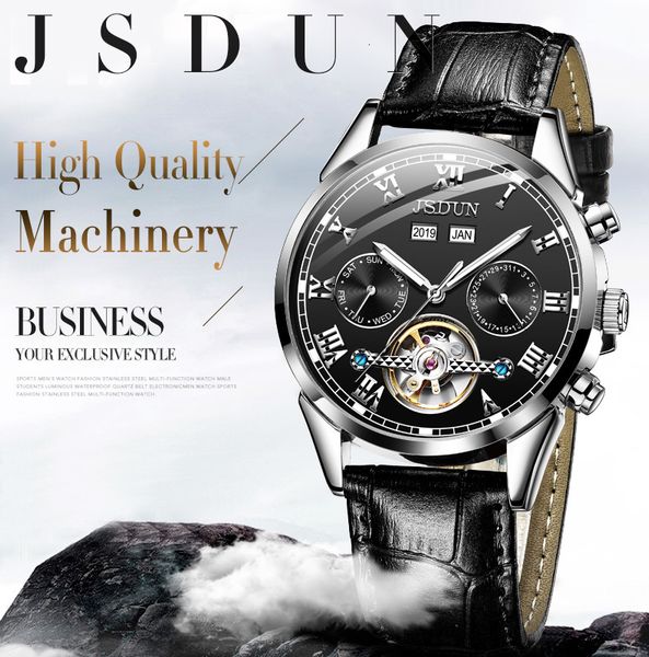 gentlemen watches jsdun brand leather chronograph waterproof sports automatic date mechanical men watch8908, Slivery;brown
gentlemen watches jsdun brand leather chronograph waterproof sports automatic date mechanical men watch8908, Slivery;brown