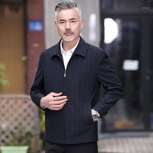 men's jackets fashion plaid casual business jacket middle age men plus size loose fit turn down collar zip up outerwear 2021 spring aut, Black;brown
men's jackets fashion plaid casual business jacket middle age men plus size loose fit turn down collar zip up outerwear 2021 spring aut, Black;brown