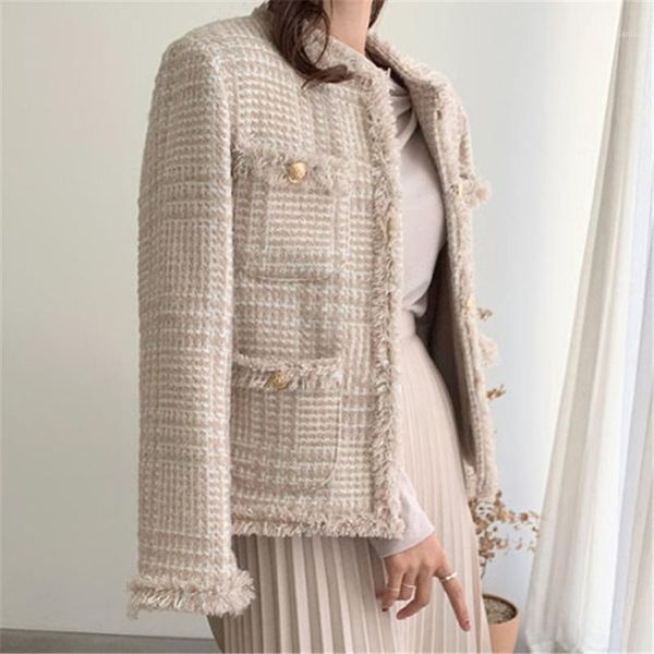 women's jackets women vintage houndstooth loose tweed warm elegant england plaid tassel female korean outerwear, Black;brown
women's jackets women vintage houndstooth loose tweed warm elegant england plaid tassel female korean outerwear, Black;brown