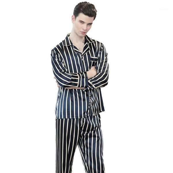 men's sleepwear striped pajamas spring long-sleeved trousers home service suit fashion casual loose set tz597, Black;brown
men's sleepwear striped pajamas spring long-sleeved trousers home service suit fashion casual loose set tz597, Black;brown