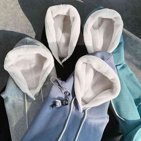 men's t-shirts winter plus velvet padded hoodies warm fashion casual hooded sweatshirt men streetwear korean lamb wool hoodie mens, White;black
men's t-shirts winter plus velvet padded hoodies warm fashion casual hooded sweatshirt men streetwear korean lamb wool hoodie mens, White;black