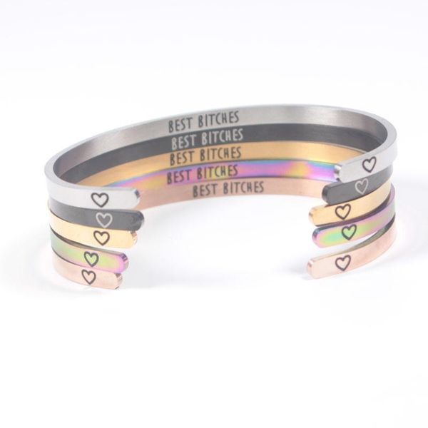 inspirational colorful bangles for women stainless steel round jewelry lovers bracelet couple party gift drop bangle, Black 
inspirational colorful bangles for women stainless steel round jewelry lovers bracelet couple party gift drop bangle, Black