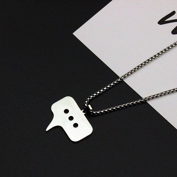 chains color-fast hip-hop men and women couples hipster circle of friends dialog box necklace titanium steel pendant sweater chain, Silver
chains color-fast hip-hop men and women couples hipster circle of friends dialog box necklace titanium steel pendant sweater chain, Silver