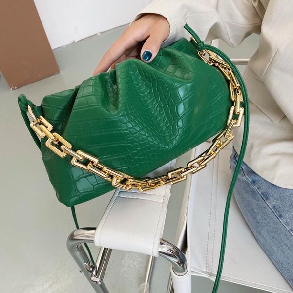 fashion crocodile pattern women armpit bags 2021 thick chain shoulder bags small pu leather handbags female crossbody bolsa
fashion crocodile pattern women armpit bags 2021 thick chain shoulder bags small pu leather handbags female crossbody bolsa