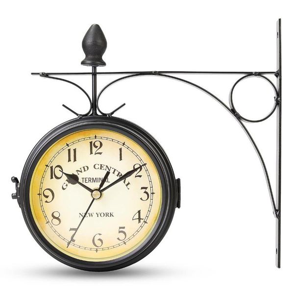 wall clocks double sided round mount station clock garden vintage retro home decors metal frame + glass dial cover for christmas gifts
wall clocks double sided round mount station clock garden vintage retro home decors metal frame + glass dial cover for christmas gifts