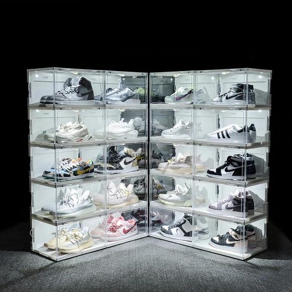 voice control led light shoe box sneakers storage anti-oxidation organizer wall acrylic shoes collection display rack clothing & wardrobe
voice control led light shoe box sneakers storage anti-oxidation organizer wall acrylic shoes collection display rack clothing & wardrobe
