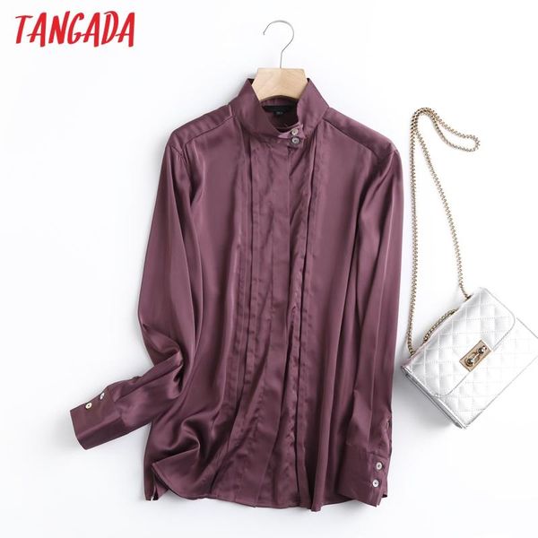 tangada women spring satin shirts long sleeve solid elegant office ladies work wear blouses 6d16 women's, White
tangada women spring satin shirts long sleeve solid elegant office ladies work wear blouses 6d16 women's, White
