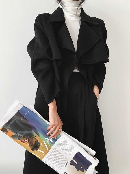 women's trench coats set of black high end wool off two double series teamed at the waist cashmere female fur coat nnda, Tan;black
women's trench coats set of black high end wool off two double series teamed at the waist cashmere female fur coat nnda, Tan;black