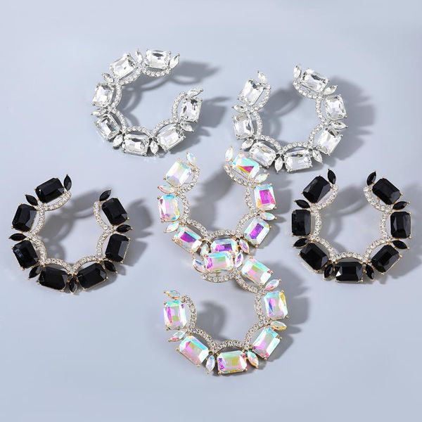 hoop & huggie pauli manfi fashion metal glass rhinestone round earrings women's exaggerated party accessories, Golden;silver
hoop & huggie pauli manfi fashion metal glass rhinestone round earrings women's exaggerated party accessories, Golden;silver