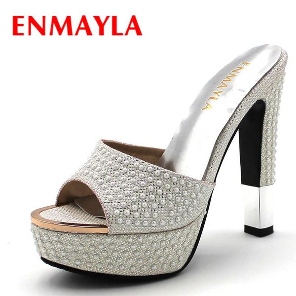sandals summer shoes woman high heels slippers women golden white peep toe platform, Black
sandals summer shoes woman high heels slippers women golden white peep toe platform, Black