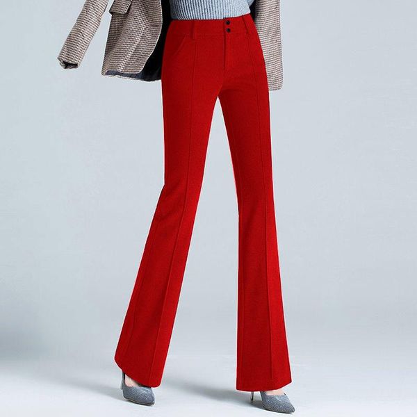 high waist basic flare pants women casual solid color stretch female spring elegant slim korean style ol straight women's & capris, Black;white
high waist basic flare pants women casual solid color stretch female spring elegant slim korean style ol straight women's & capris, Black;white