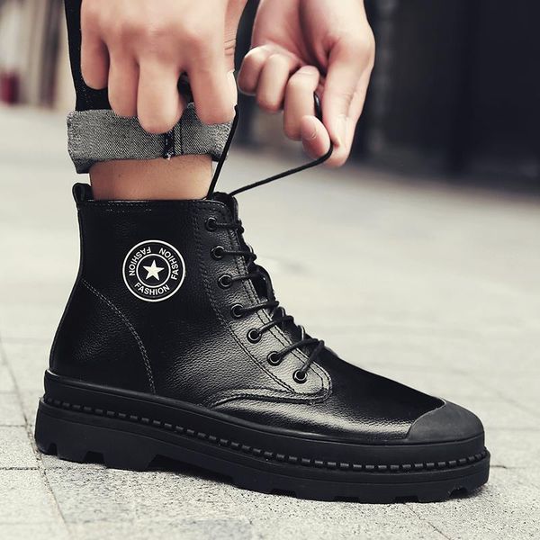 boots 2021 autumn men basic fashion casual shoes male brand leather lace-up ankle botas hombre comfy work *, Black
boots 2021 autumn men basic fashion casual shoes male brand leather lace-up ankle botas hombre comfy work *, Black