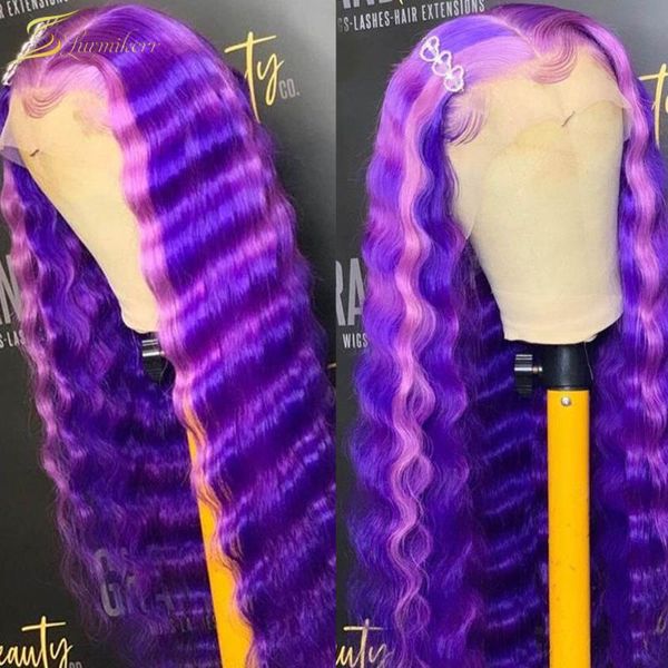 lace wigs ombre purple highlight colored loose deep wave frontal wig full transparent hd blonde 613 front human hair preplucked, Black;brown
lace wigs ombre purple highlight colored loose deep wave frontal wig full transparent hd blonde 613 front human hair preplucked, Black;brown