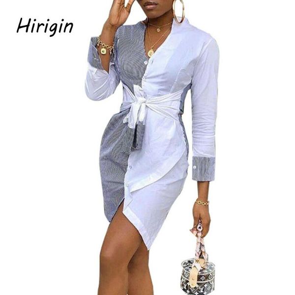 women patchwork mini dresses high waist v neck shirt dress for office lady elegant lace up short summer mujer vestido casual, Black;gray
women patchwork mini dresses high waist v neck shirt dress for office lady elegant lace up short summer mujer vestido casual, Black;gray