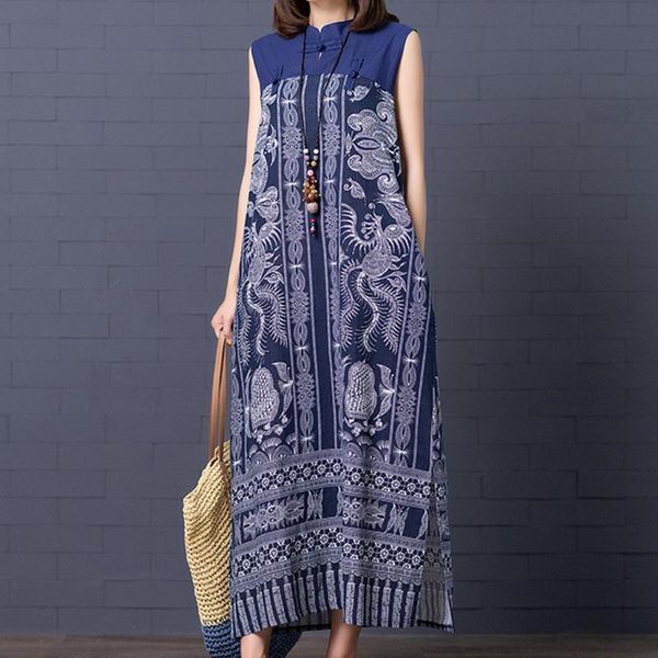 casual dresses retro dress 2021 women printed loose cotton linen o-neck sleeveless plus size long spring and summer, Black;gray
casual dresses retro dress 2021 women printed loose cotton linen o-neck sleeveless plus size long spring and summer, Black;gray