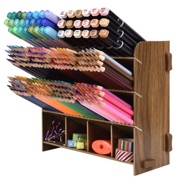 pencil bags wooden desk organizer - holds 240 colored pencils artist's pens storage holder racks, easy assembly,16 compartments
pencil bags wooden desk organizer - holds 240 colored pencils artist's pens storage holder racks, easy assembly,16 compartments