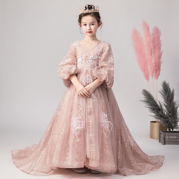 girl's dresses flower girl illusion v-neck full embroidery appliques beading princess tulle lace floor-length pink kids party gown h662, Red;yellow
girl's dresses flower girl illusion v-neck full embroidery appliques beading princess tulle lace floor-length pink kids party gown h662, Red;yellow