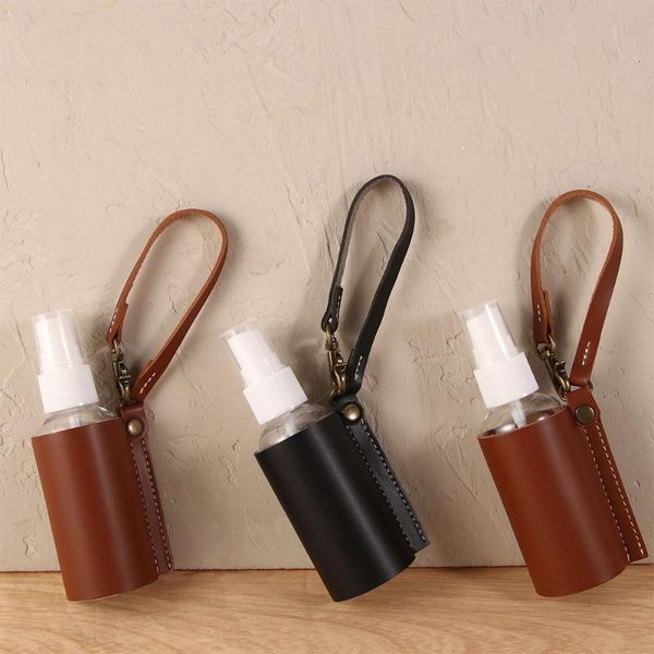 storage bottles & jars 60ml portable hand sanitizer spray bottle keychain holder reusable washing with leather case
storage bottles & jars 60ml portable hand sanitizer spray bottle keychain holder reusable washing with leather case