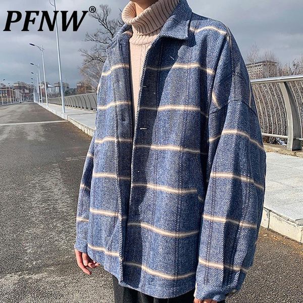 men's wool & blends pfnw plaid vintage trench coat 2021 japanese streetwear winter elegant jackets harajuku oversized clothes 12x1048, Black
men's wool & blends pfnw plaid vintage trench coat 2021 japanese streetwear winter elegant jackets harajuku oversized clothes 12x1048, Black