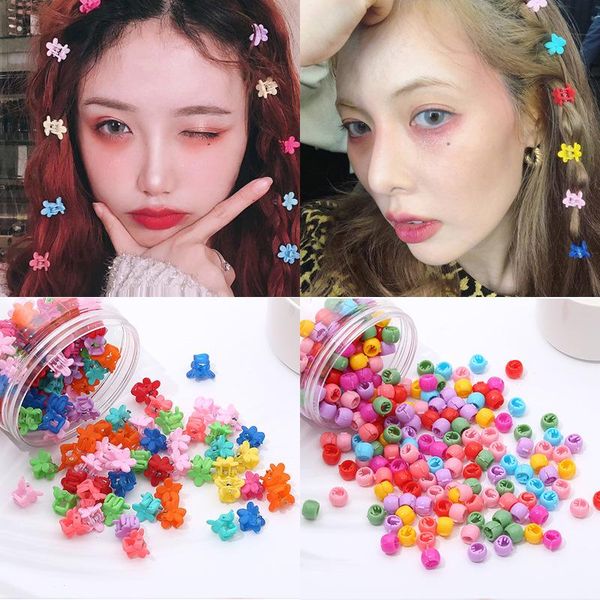 hair accessories /50pcs cute colorful braids plastic beads headwear small ornament clips claw for girls, Slivery;white
hair accessories /50pcs cute colorful braids plastic beads headwear small ornament clips claw for girls, Slivery;white