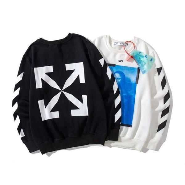 off 21ss white oil painting men's and women's printed pullover round neck loose ow coat, Black
off 21ss white oil painting men's and women's printed pullover round neck loose ow coat, Black