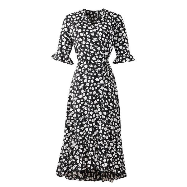 women's swimwear summer casual loose bohemian floral print beach swing dress ruffle hem split belted v neck short sleeve midi party, White;black
women's swimwear summer casual loose bohemian floral print beach swing dress ruffle hem split belted v neck short sleeve midi party, White;black