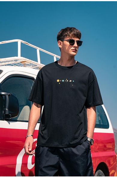 men's t-shirts 4230 summer trend slippery pure cotton universe planet short-sleeved t-shirt, White;black
men's t-shirts 4230 summer trend slippery pure cotton universe planet short-sleeved t-shirt, White;black