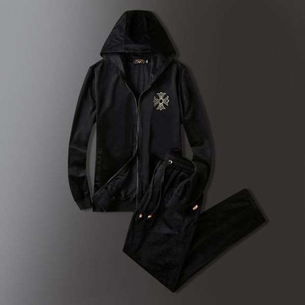 new velvet leisure sports embroidery suit men's large size sweater coat, Gray
new velvet leisure sports embroidery suit men's large size sweater coat, Gray