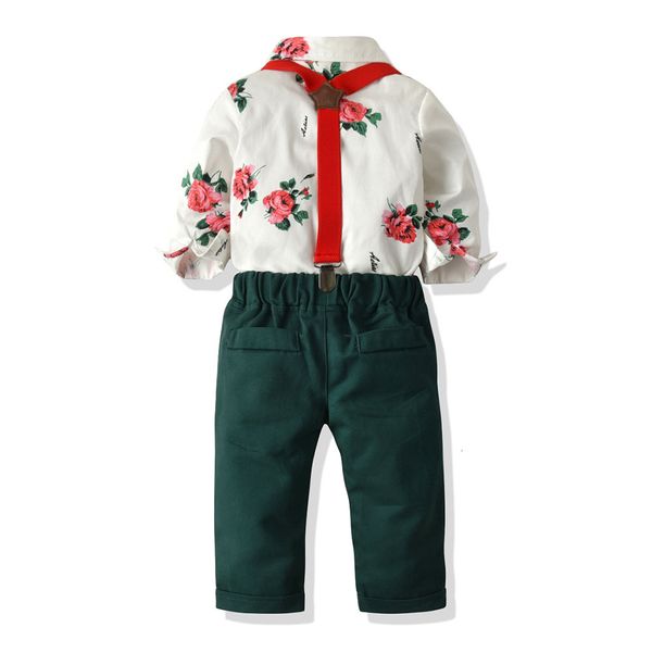 children's clothing rose shirt polka dot bow strap pants suit gentleman's two piece suit, Blue
children's clothing rose shirt polka dot bow strap pants suit gentleman's two piece suit, Blue