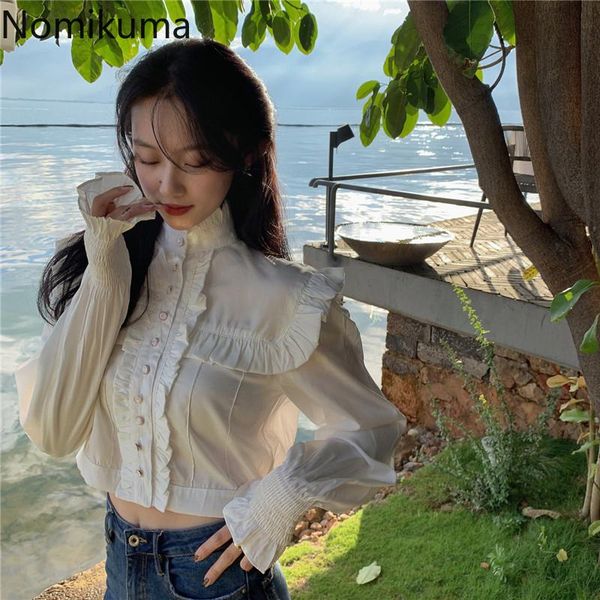 nomikuma vintage ruffle patchwork blouse flare long sleeve stand neck women shirts 2021 autumn short sext blusas 6c968 women's blou, White
nomikuma vintage ruffle patchwork blouse flare long sleeve stand neck women shirts 2021 autumn short sext blusas 6c968 women's blou, White