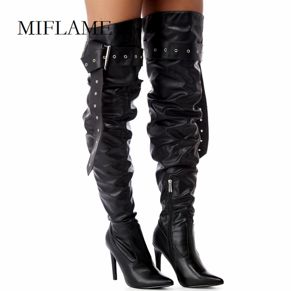 boots women's stiletto long black buckle strap lazy pleated over the knee pointed toe runway fashion thigh high
boots women's stiletto long black buckle strap lazy pleated over the knee pointed toe runway fashion thigh high