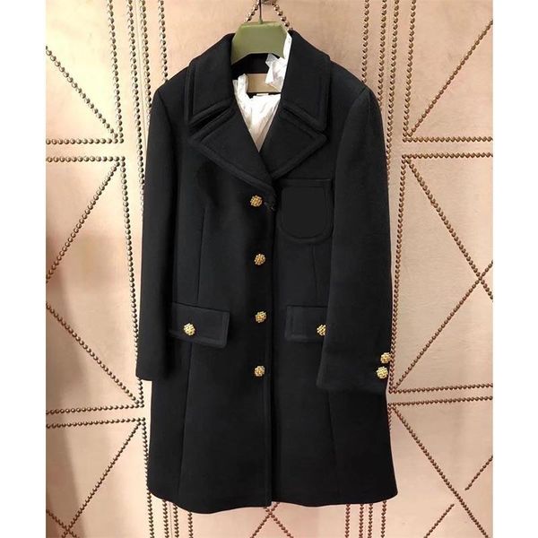 women's wool & blends 21 autumn women luxury coat long sleeve turn down collar single breasted jacket embroidery letter logo ou, Black
women's wool & blends 21 autumn women luxury coat long sleeve turn down collar single breasted jacket embroidery letter logo ou, Black