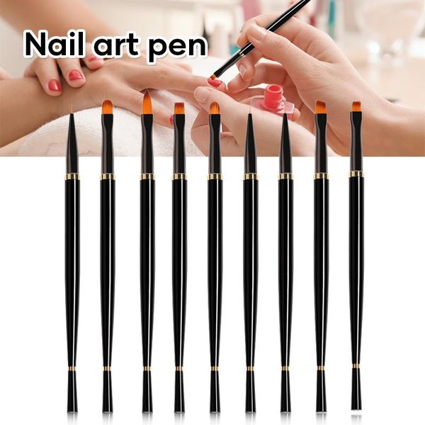 nail art brush set 9 pcs tips builder with cap beauty painting pen manicure tools for artist smj brushes, Yellow
nail art brush set 9 pcs tips builder with cap beauty painting pen manicure tools for artist smj brushes, Yellow