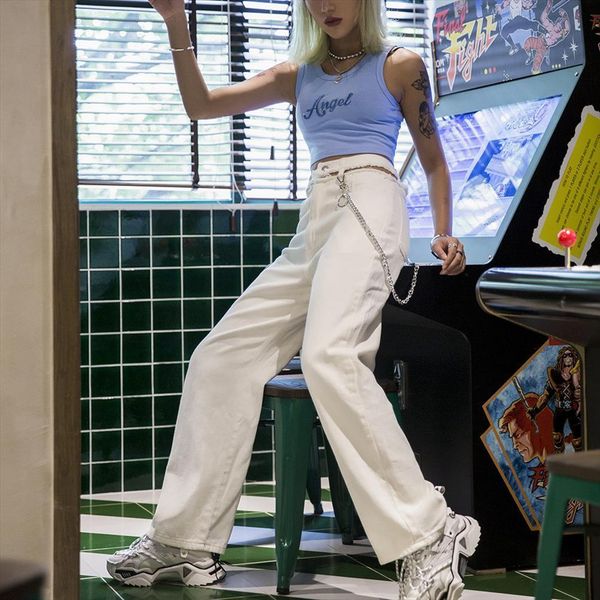 fashion high waist flared womens capri wide leg casual hollow out solid straight loose trousers no chain white pant, Black;white
fashion high waist flared womens capri wide leg casual hollow out solid straight loose trousers no chain white pant, Black;white