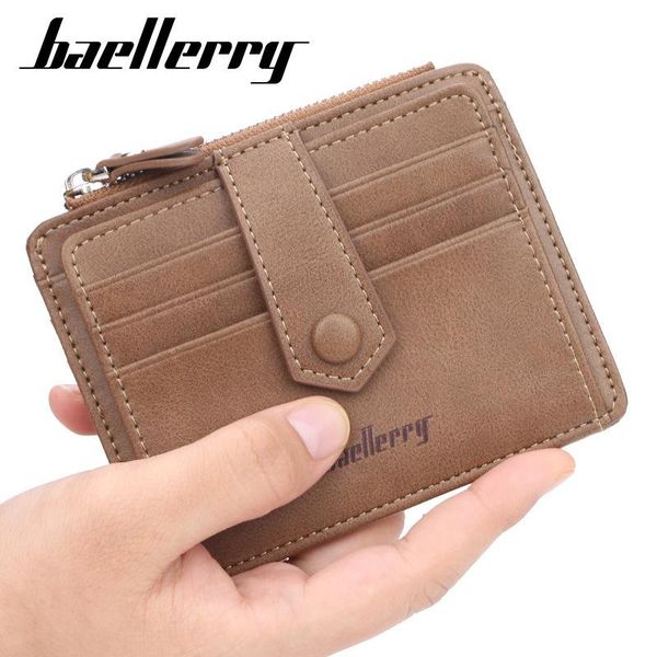 card holders baellerry brand men's bag wallets fashion multi-card driver's license coin purse simple zipper thin male purses carte, Brown;gray
card holders baellerry brand men's bag wallets fashion multi-card driver's license coin purse simple zipper thin male purses carte, Brown;gray