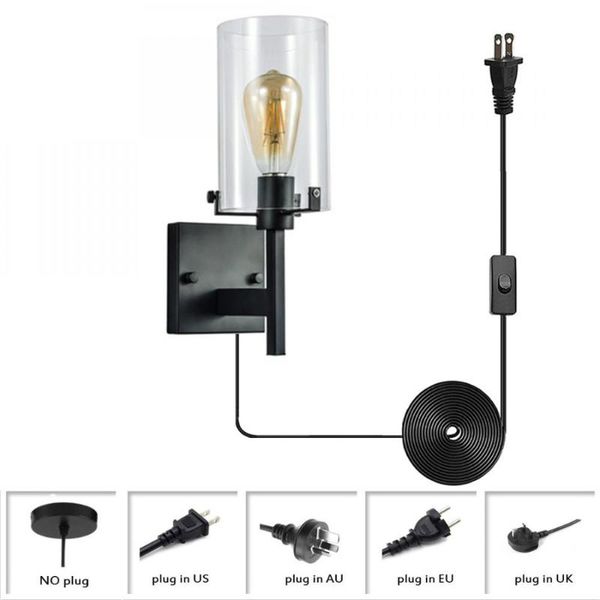 wall lamp black vintage lamp, plug-in industrial style metal suitable for bedroom bedside table
wall lamp black vintage lamp, plug-in industrial style metal suitable for bedroom bedside table