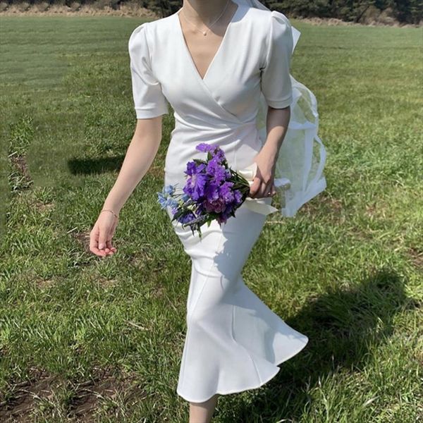 yamdi vintage elegant summer women dress a line short sleeve midi party korean dresses woman solid white v neck vestido, Black;gray
yamdi vintage elegant summer women dress a line short sleeve midi party korean dresses woman solid white v neck vestido, Black;gray