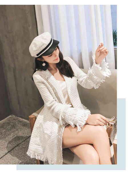 two piece dress zawfl - american wool tassel skirt, european fashion, button suit, straight jacket, gem tweed, two-piece set, White
two piece dress zawfl - american wool tassel skirt, european fashion, button suit, straight jacket, gem tweed, two-piece set, White