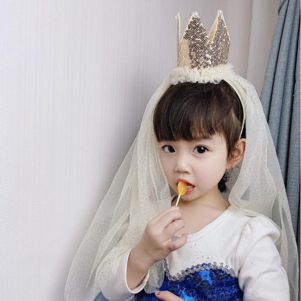 hair clips & barrettes children's sequined big crown headband with veils accessories suitable for girls birthday hats bn, Golden;silver
hair clips & barrettes children's sequined big crown headband with veils accessories suitable for girls birthday hats bn, Golden;silver