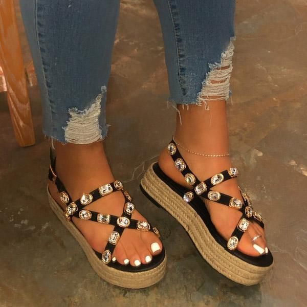 sandals handmade platform casual rhinestones summer open toe women comfortable outdoor walking shoes plus size 35-43 dtak, Black
sandals handmade platform casual rhinestones summer open toe women comfortable outdoor walking shoes plus size 35-43 dtak, Black