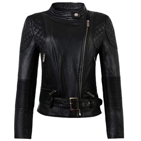 women's leather & faux spring and autumn motorcycle pu jacket european american style, Black
women's leather & faux spring and autumn motorcycle pu jacket european american style, Black