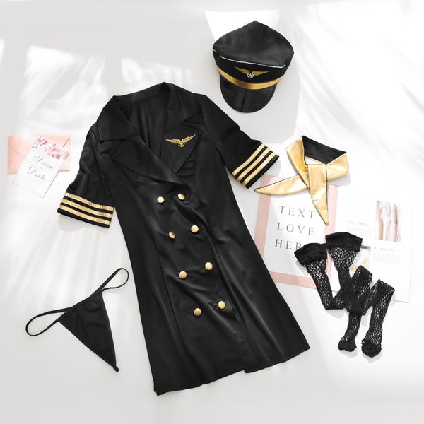 flight attendant role play dress women erotic cosplay uniform costume lingerie porno airhostess nightclub suit for couple, Black;white
flight attendant role play dress women erotic cosplay uniform costume lingerie porno airhostess nightclub suit for couple, Black;white