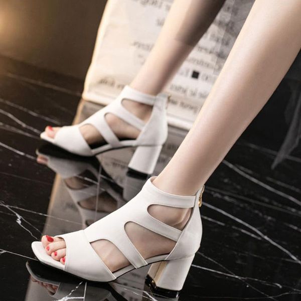 dress shoes women sandals concise peep toe solid square high heels ladies buckle strap shallow female slip on summer fashion, Black
dress shoes women sandals concise peep toe solid square high heels ladies buckle strap shallow female slip on summer fashion, Black