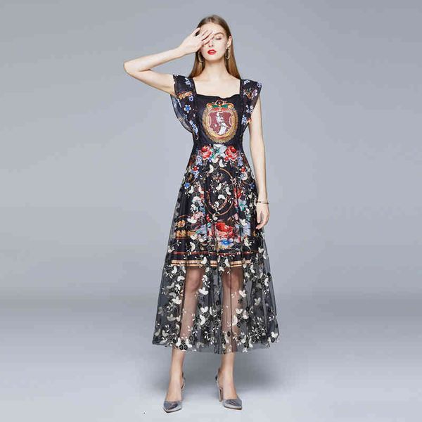 casual dresses elegant print flower embroidery patchwork party women summer butterfly sleeve long vintage chic mesh vestido 63ts, Black;gray
casual dresses elegant print flower embroidery patchwork party women summer butterfly sleeve long vintage chic mesh vestido 63ts, Black;gray