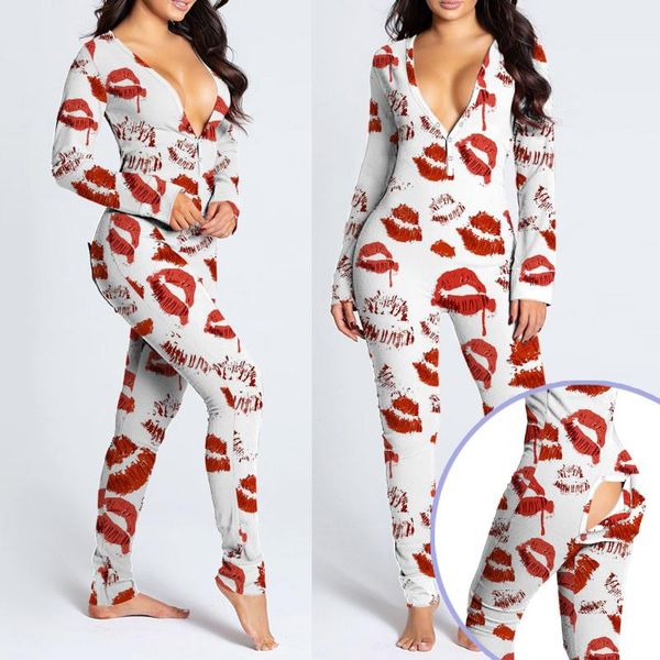 jumpsuits women's kiss print pyjama button-down functional buttoned flap adults jumpsuit overalls for women ropa mujer & rompers, Black;white
jumpsuits women's kiss print pyjama button-down functional buttoned flap adults jumpsuit overalls for women ropa mujer & rompers, Black;white