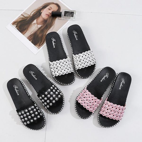 fashion string-bead slippers women summer hollow rivet open toe sandals ladies platform flats shoes flip flops outside slides, Black
fashion string-bead slippers women summer hollow rivet open toe sandals ladies platform flats shoes flip flops outside slides, Black