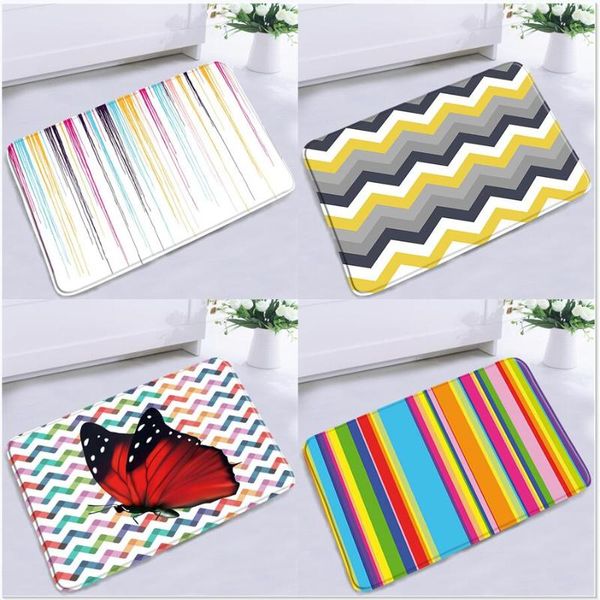 bath mats rainbow stripes bathroom mat color geometric lines wave butterfly anti-slip rugs washable bedroom entrance outdoor carpet
bath mats rainbow stripes bathroom mat color geometric lines wave butterfly anti-slip rugs washable bedroom entrance outdoor carpet