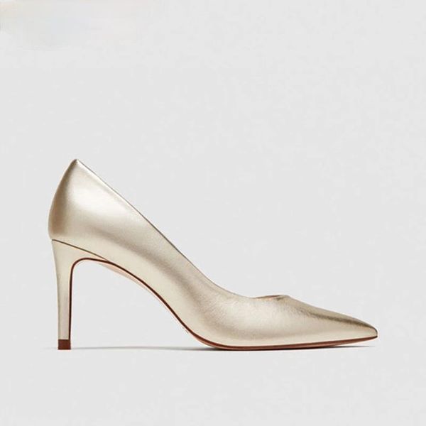 leather office shoes women solid color point-toe stilettos women's high heels real dress, Black
leather office shoes women solid color point-toe stilettos women's high heels real dress, Black